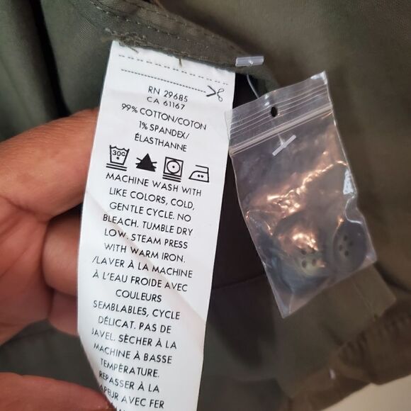 Pendleton Button Close Utility Jacket Cotton Lightweight Green Size XS - Picture 10 of 10